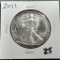 2011 US Silver Eagle, .999 fine silver, UNC GEM