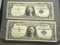 2- 1957 Blue Seal $1.00 Silver Certificates, 1957, 1957A
