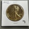 Gold Plated 1992 US Silver Eagle, .999 fine silver, UNC