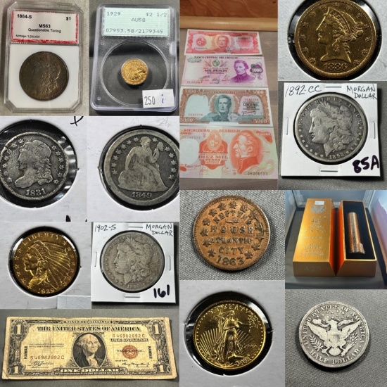 ONE OWNER COIN AND CURRENCY COLLECTION AUCTION