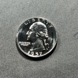 1957 Proof Washington Quarter, 90% Silver