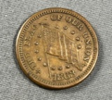 1863 The Flag of our Union Civil War Token