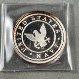 United States Navy One Troy ounce .999 silver round