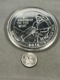 2015- 5 Troy Ounce .999 Silver Round, made in Likeness of Cumberland Gap Quarter