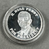 H. Ross Perot One Troy ounce .999 silver round