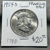 1954-D Franklin Hall Dollar
