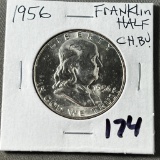 1956 Franklin Half Dollar, Choice BU