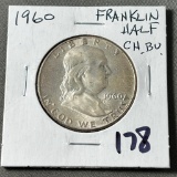 1960 Franklin Half Dollar Choice BU