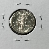 1916 US Mercury Dime, 90% Silver, good details in this coin