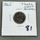 1865 U.S. 3 cent nickel, Civil War era