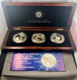 2000 Kiribati Proof 3 Coin Set - The First Official Coins of the New Millennium