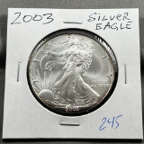 2003 US Silver Eagle, .999 fine silver, UNC
