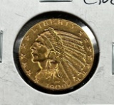 1909-D Indian Head $5.00 Gold coin