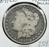 1891-CC Morgan Silver Dollar (Carson City)