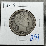 1912-S Barber Half Dollar