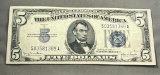 1934A Blue Seal $5.00 Silver Certificate