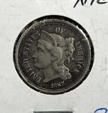 1867 U.S. 3 cent nickel