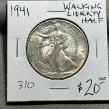1941 Standing Liberty 90% Silver Half Dollar