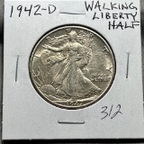 1942-D U.S. Walking Liberty Half Dollar