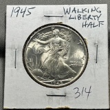 1945 U.S. Walking Liberty Half Dollar
