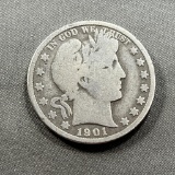 1901 Barber Half Dollar