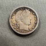 1914 Barber Quarter Dollar, 90% Silver