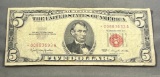 1963 Red Seal Star Note $5.00 United States Note