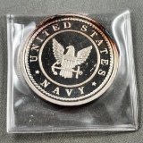 United States Navy One Troy ounce .999 silver round