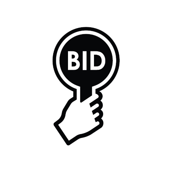 Bidding Definitions - "Bid $" - bids the next dollar increment; "Max Bid" - set top bid amount