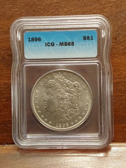 1896 MORGAN DOLLAR ICG MS65