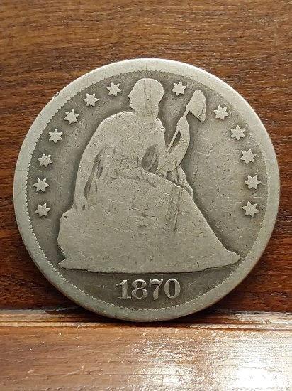 1870 SEATED DOLLAR G