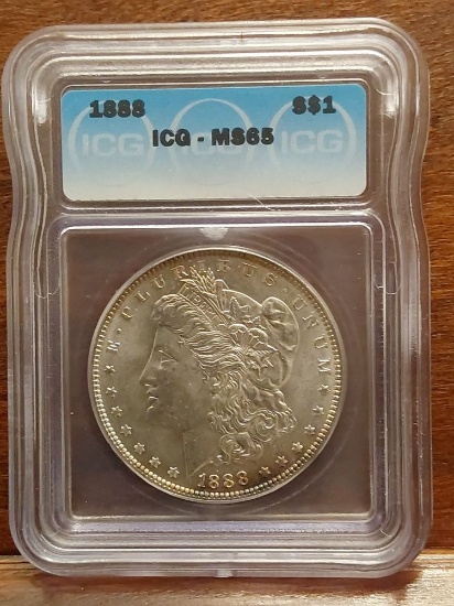 1888 MORGAN DOLLAR ICG MS65