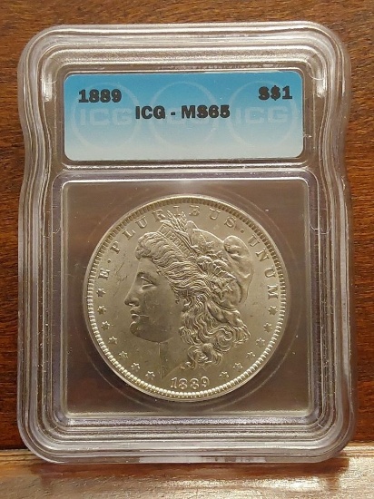 1889 MORGAN DOLLAR ICG MS65