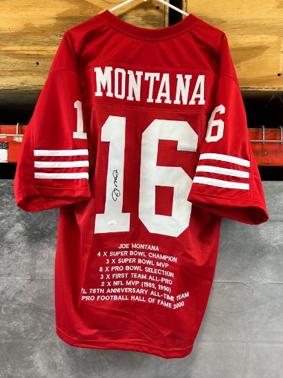 Joe Montana, signed stat jersey, JSA