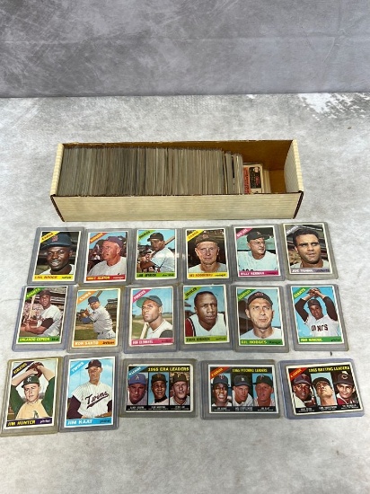 1966 Topps Baseball Lot- 445 Unique Cards