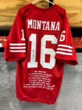 Joe Montana, signed stat jersey, JSA