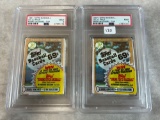 (2) 1987 Topps Cello Packs - McGwire On Top - PSA 9