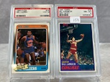 Cavs Rookies 1981 Laimbeer PSA 8 & 1988 Curry PSA 9