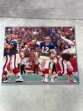Jim Kelly signed color 16X20, Beckett, action photo