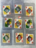 1951 Topps Red Backs lot of 9 different