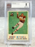Bobby Mitchell Rookie Card 1959 Topps #140 BVG 8