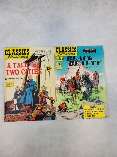 (2) Classics Illustrated A Tale of Two Cities No. 6 and Black Beauty No. 60