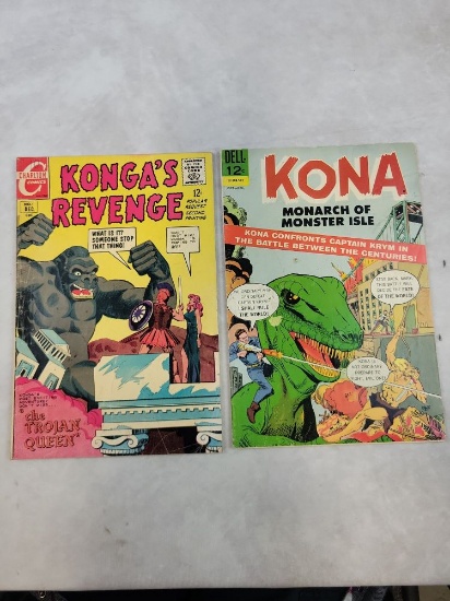 Dell Kona Monarch of Monster Isle and Charlton Konga's Revenge No. 1