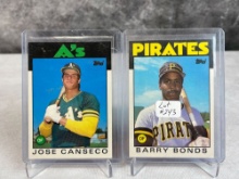 Sold at Auction: 1986 Topps Traded & Donruss Jose Canseco Rookie