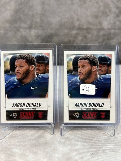 Lot of 2 2014 Aaron Donald Rookie Cards