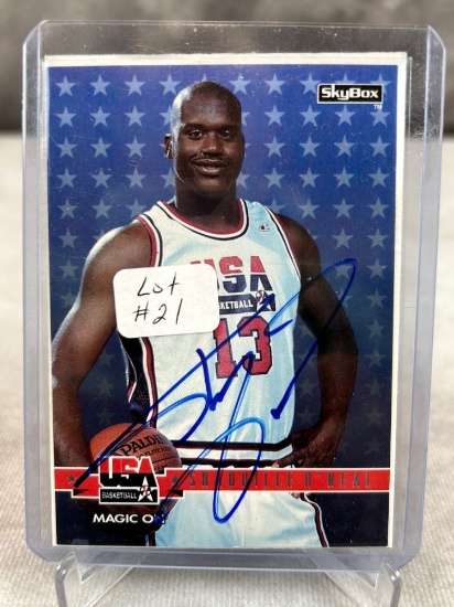 1994 Skybox USA Shaquille O'Neal Autograph Card With COA