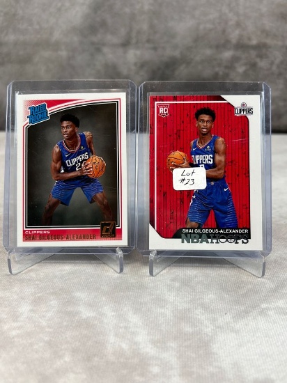 Lot of 2 2018/19 Shai Gilgeous Alexander Rookie Cards