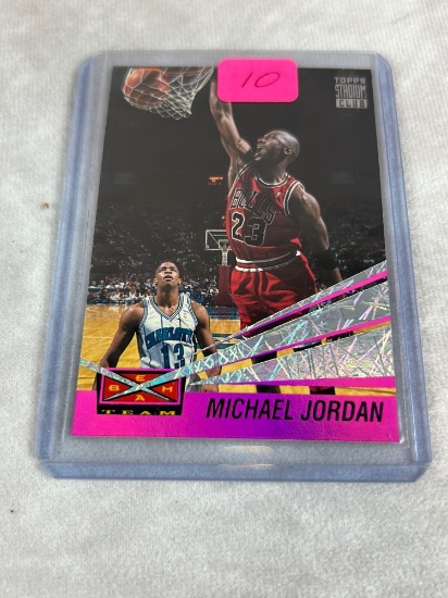 Michael Jordan Beam Team Stadium Club card