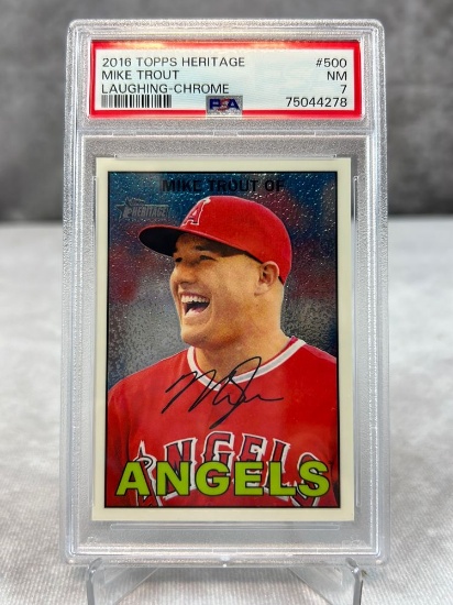 Mike Trout 2016 Topps Heritage Chrome, PSA, NM