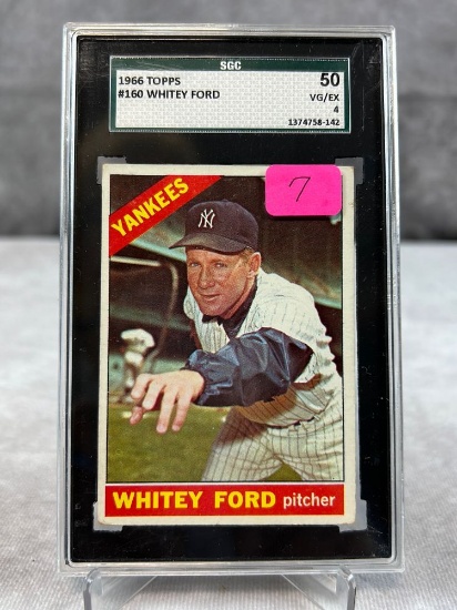 Whitey Ford 1966 Topps, SGC, VG-EX